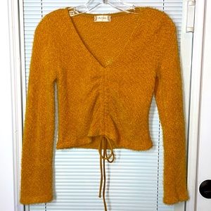 Altar’d State - Mustard Cropped Sweater